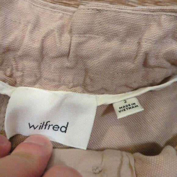 Aritizia Wilfred Women's Size 2 Linen Blend Allegra Shorts Drawstring - Picture 2 of 7